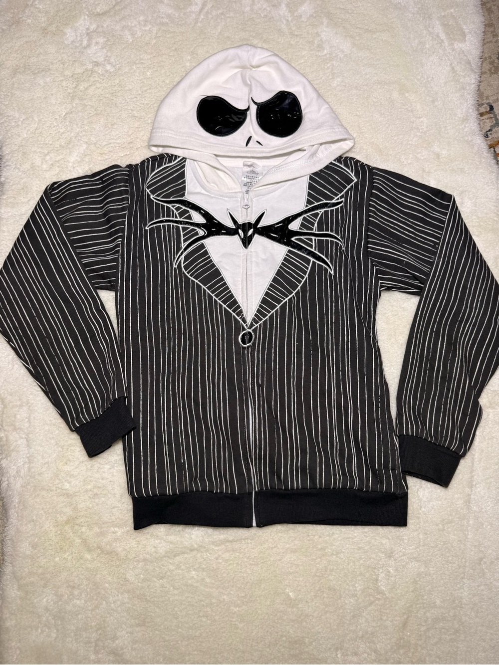 Disney Store Jack Skellington Zip Long Sleeved Hoodie Jacket big kids size 13